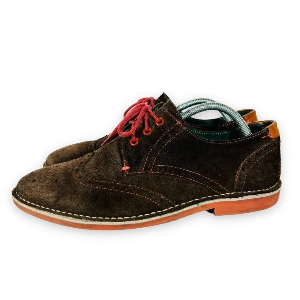 Ted Baker London Jamfro 2 Wingtip Oxfords‎ Brown Suede Men's 10